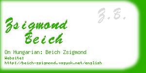 zsigmond beich business card